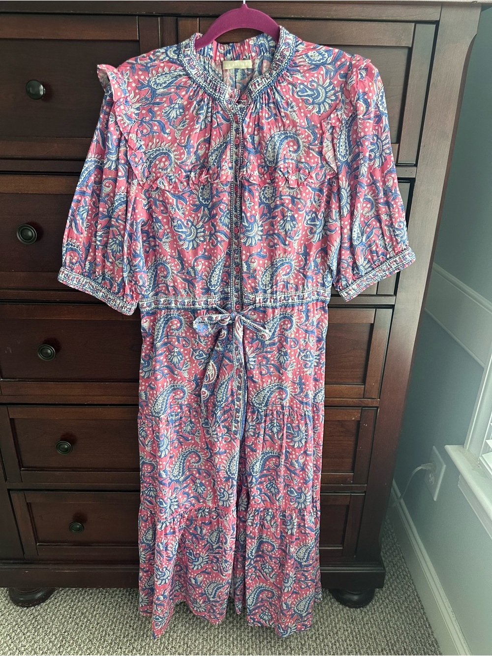 Lola Australia Pacific Maxi Dress in pink size M